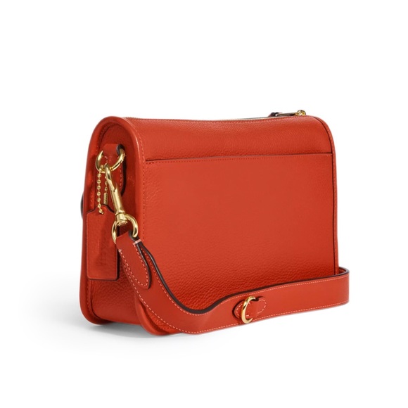 COACH Pennie Crossbody With Coin Case Gold/Mango Leather Style C5778 - Picture 2 of 14